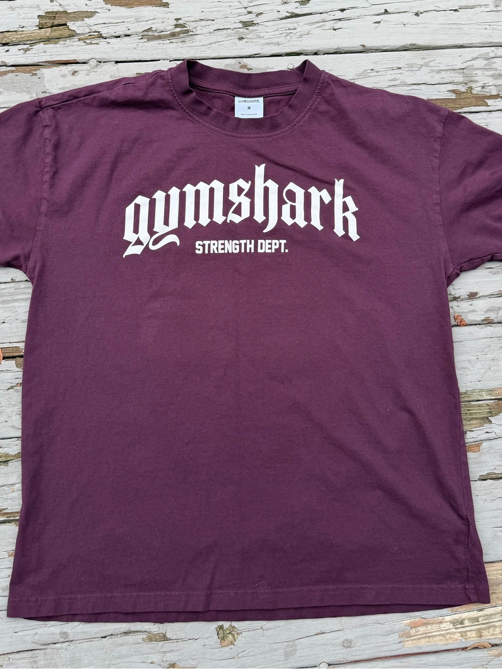 Gymshark Men's Tee — Plum Purple with White Logo